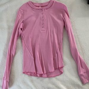 SKIMS waffle Henley tshirt